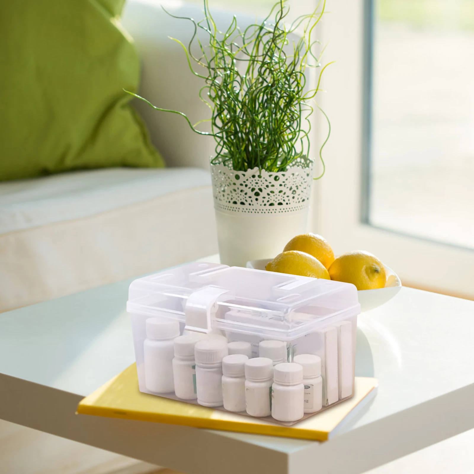 

Portable Large Capacity PP Material Medicine Storage Box Durable Household Case With H Suitable For Home Office Travel