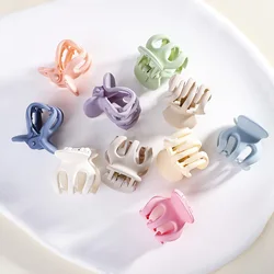 10pcs/set Simple Frosted Small Hair Claws For Girls Solid Color Acrylic Hairpins Barrettes Headwear Fashion Hair Accessories