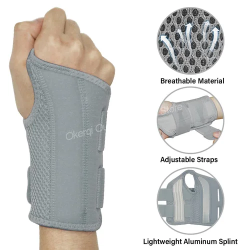 Imagen 2 del producto Muñequera ortopédica Protector de muñeca profesional túnel carpiano Protector de muñeca esguince de mano tendinitis soporte de muñeca artritis 1-2 piezas