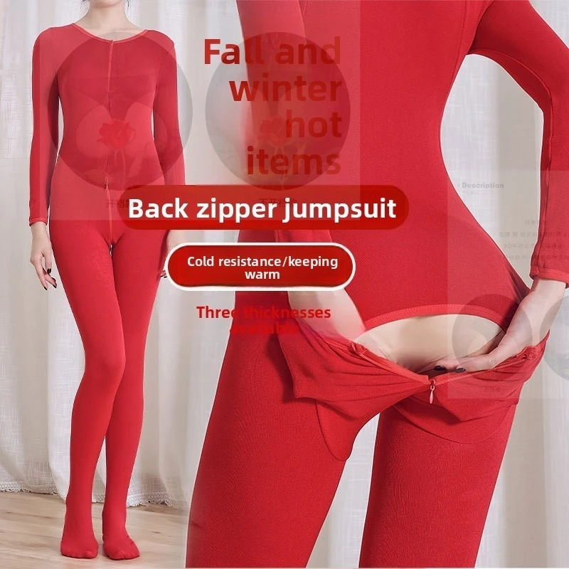 

‌ Термободи на молнии сзади, невидимая флисовая подкладка, большие размеры, телесные колготки, стильное теплое нижнее белье для всего тела, женское зимнее