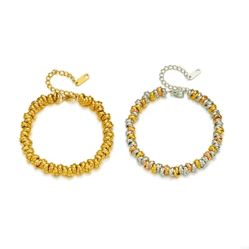 F2TD Unique Circle Bead Bracelet Designs Portable for Versatility and Long Time Wear Parties Supplies Stylish Outfits