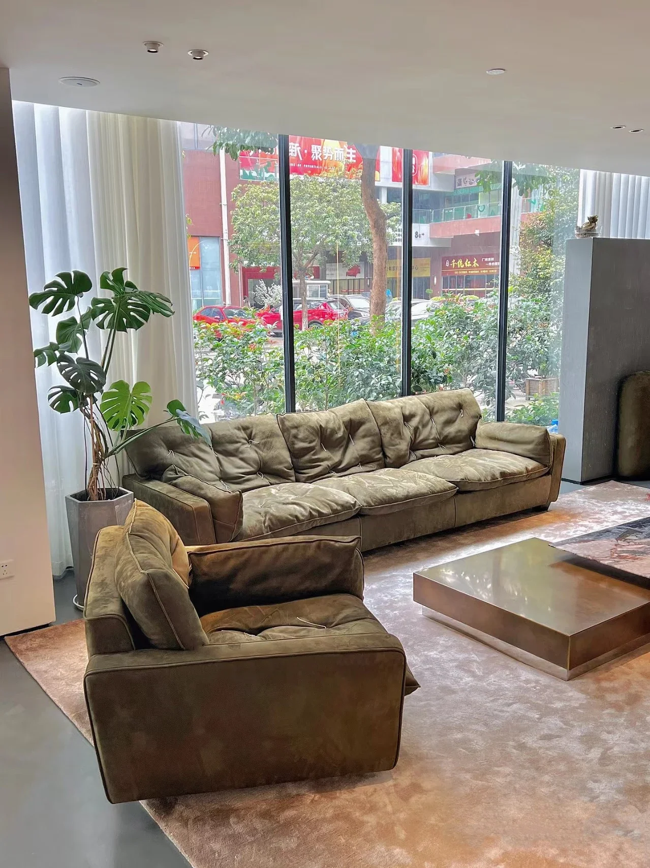 

-Один стоп, роскошное решение для мебели, секционные диваны или кожаный диван, набор для мебели для гостиной нового дизайна