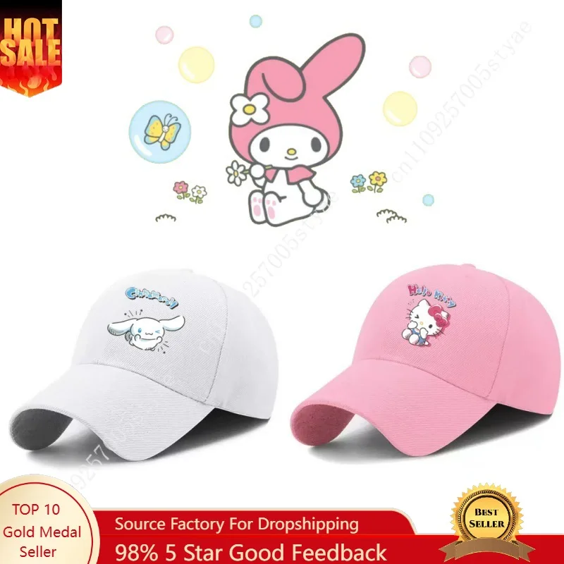 

Hello Kitty Baseball Cap, Student Cartoon Hard-top Baseball Cap, Girl's Stylish and Versatile Hat, Spring and Summer.