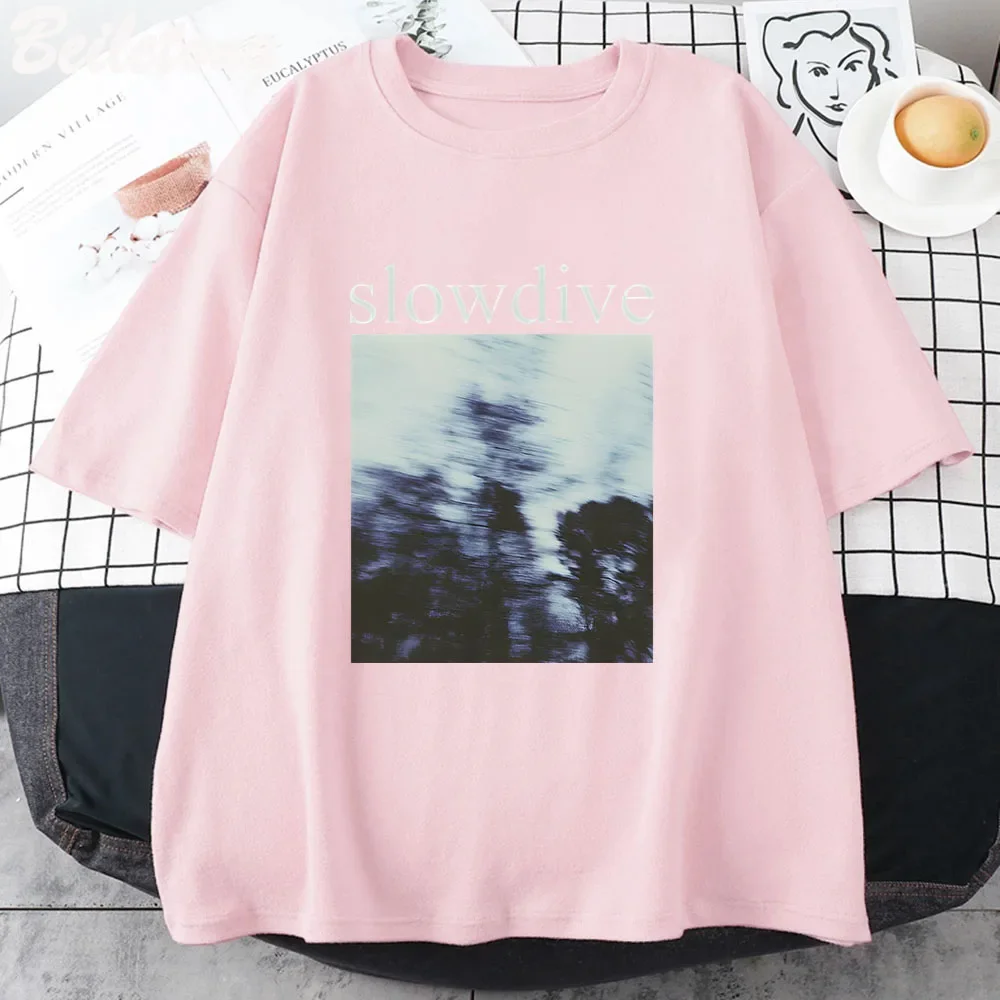 Slowdive T Shirt for Woman Oversize Tshirts Women Casual Harajuku Tshirt Vintage Short Sleeve Clothes Hip Hop Female T Shirt