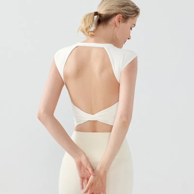 Vrouwen sportbeha top push-up sexy schoonheid terug fitness yoga beha t-shirts sport tops voor vrouwen ademend hardloopvest gymkleding