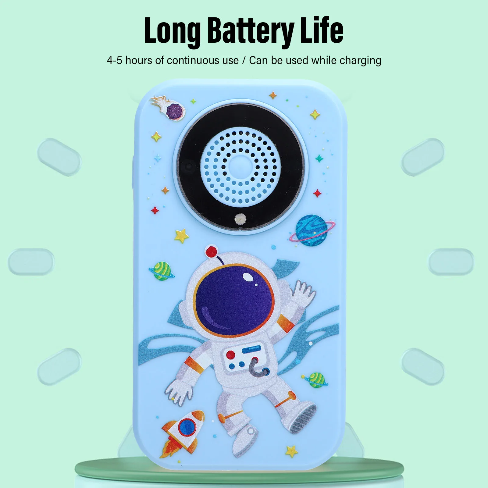 Kids Camera Auto Focus  Pattern Long Battery Life Built in Alarm Clock E Book Kids Camera MP3 Music Player for Student