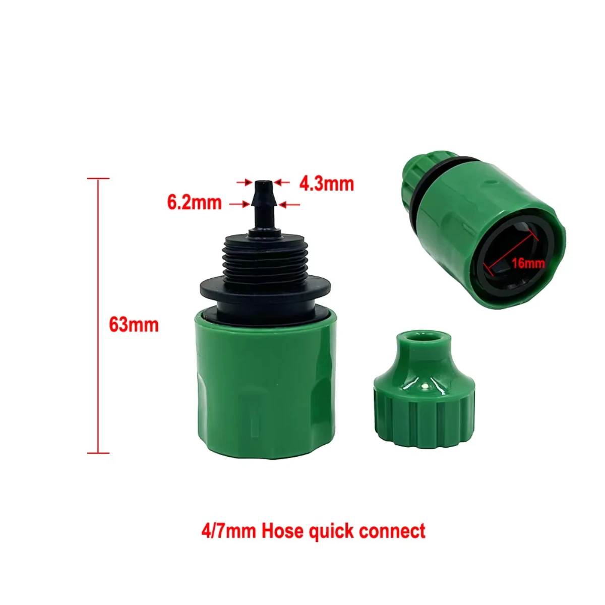 4/7mm Hose Quick Connector Conversion Joint Garden Horticulture Water Supply Irrigation Quick Links Garden 1/4 Water Connection