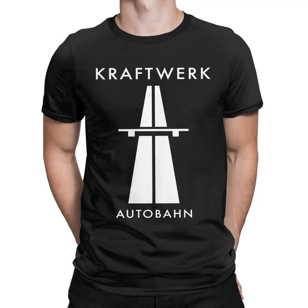 Kraftwerk Autobahn T-Shirt for Men Awesome 100% Cotton Tee Shirt Crewneck Short Sleeve T Shirts Gift Idea Clothes