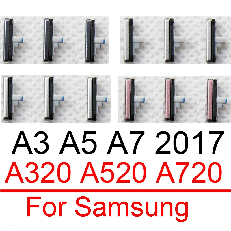 携帯電話用の電源ボタン,Samsung Galaxy a3 a5 a7 2017 a320 a520 a720用のボリュームと電源を備えた3個のサイドボタン