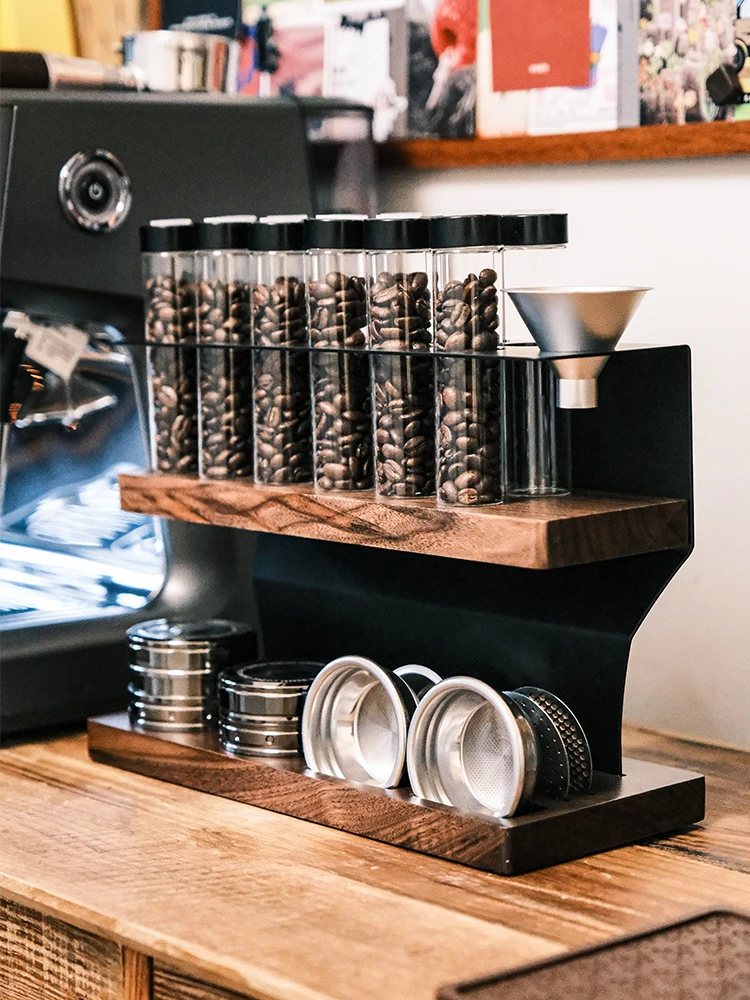 Applicable to coffee bean sub-bottling display rack single tube sealed can rack