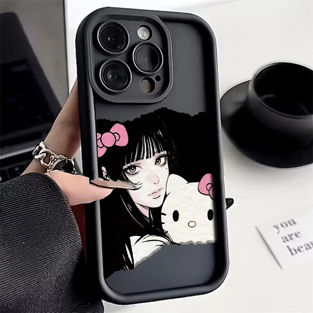 Anime Tomie Kawakamis Hello Kittys Phone Case for OPPO A3 A3X A5 A7 A16 A17 A38 A53 A54 A55 A58 A72 A74 A76 A78 PRO 4G 5G Cover