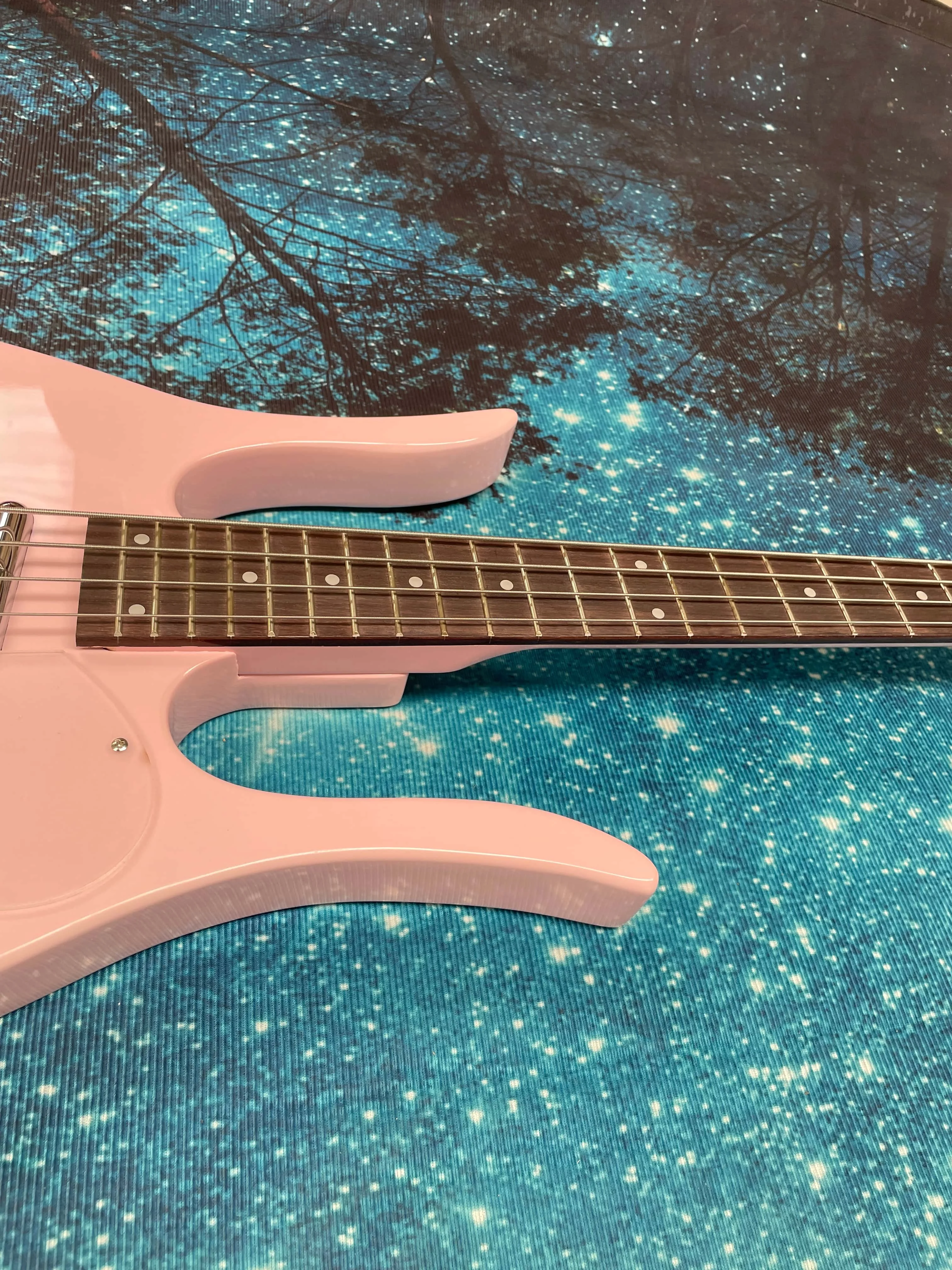 4-string bass electric guitar,water-drop-shaped pastel pink finish highly recognizable guitar guitars,beginner electric guitarra - view 5