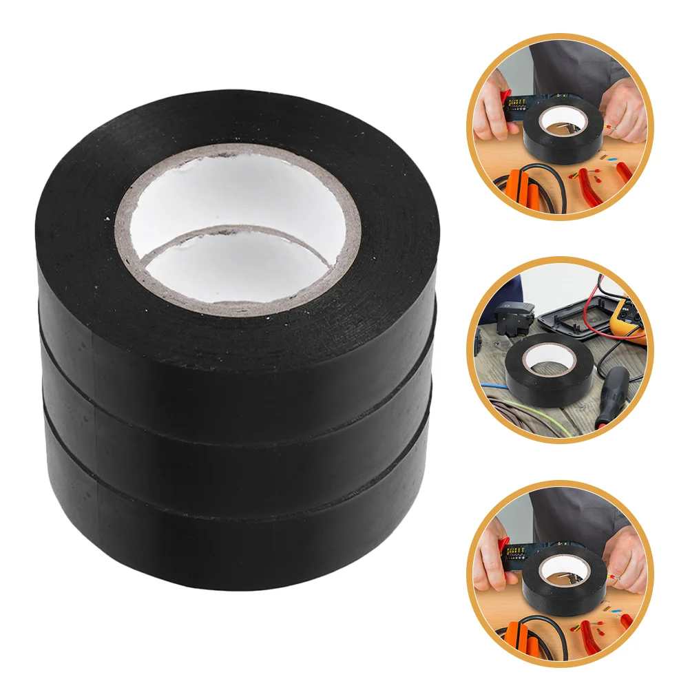 10 Rolls Electrical Insulating Tape Colored Black Outdoor Car Line Wiring High Temp Tapes Indoor Multifunctional PVC Heat