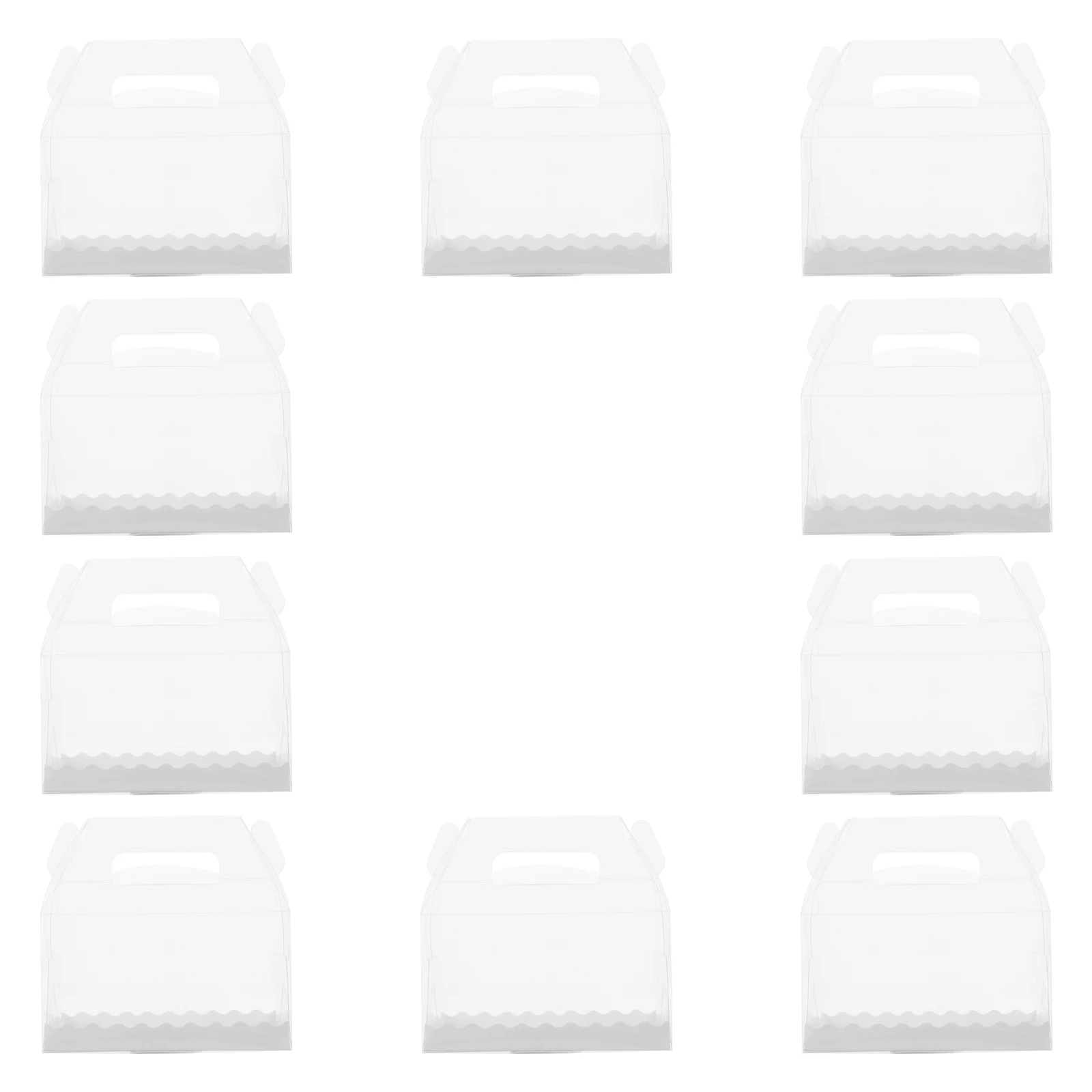 

10 Pcs Baking Box Muffin Boxes Food Cake Crisper Stand Portable Dessert Packaging for Festival White Cardboard Home Use