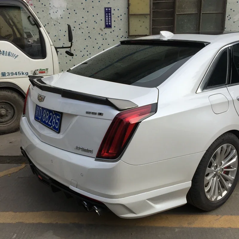 High quality carbon fiber rear wing torso lip spoiler for Cadillac CT6 spoiler 2015 2016 2017