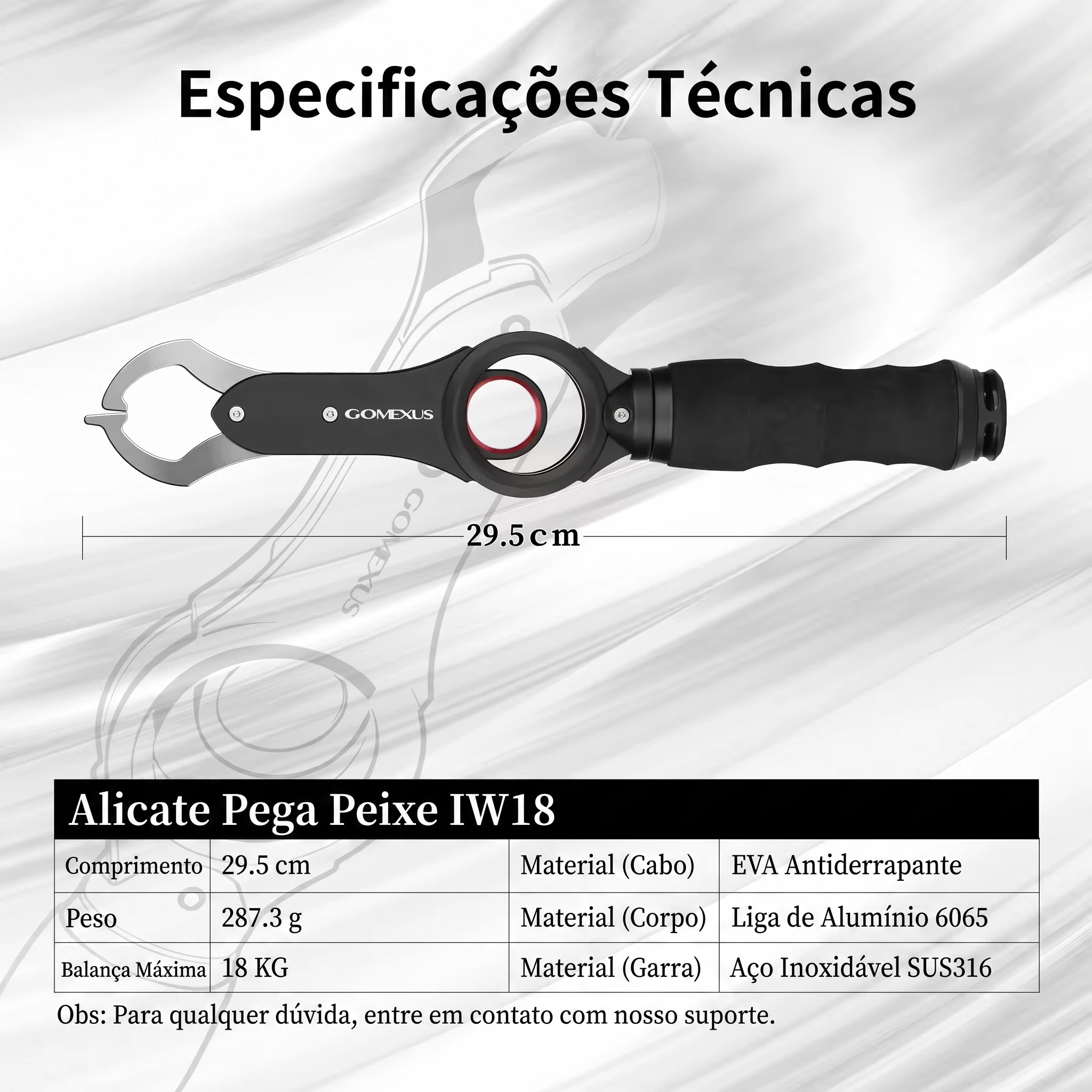 Gomexus Fisch-Lippengreifer mit Skala, max. 40 lbs Skala, für sicheres Fischhandling, einfache Hakenentfernung – ideale Angelgeschenke für Männer. – Detail 4
