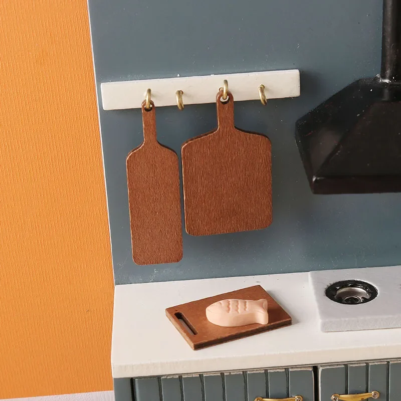 5PCS DIY Miniatuur Items 1:12 BJD Pop Poppenhuis Snijplank Mini Stuff Snijplanken voor De Keuken Model Huis accessoires