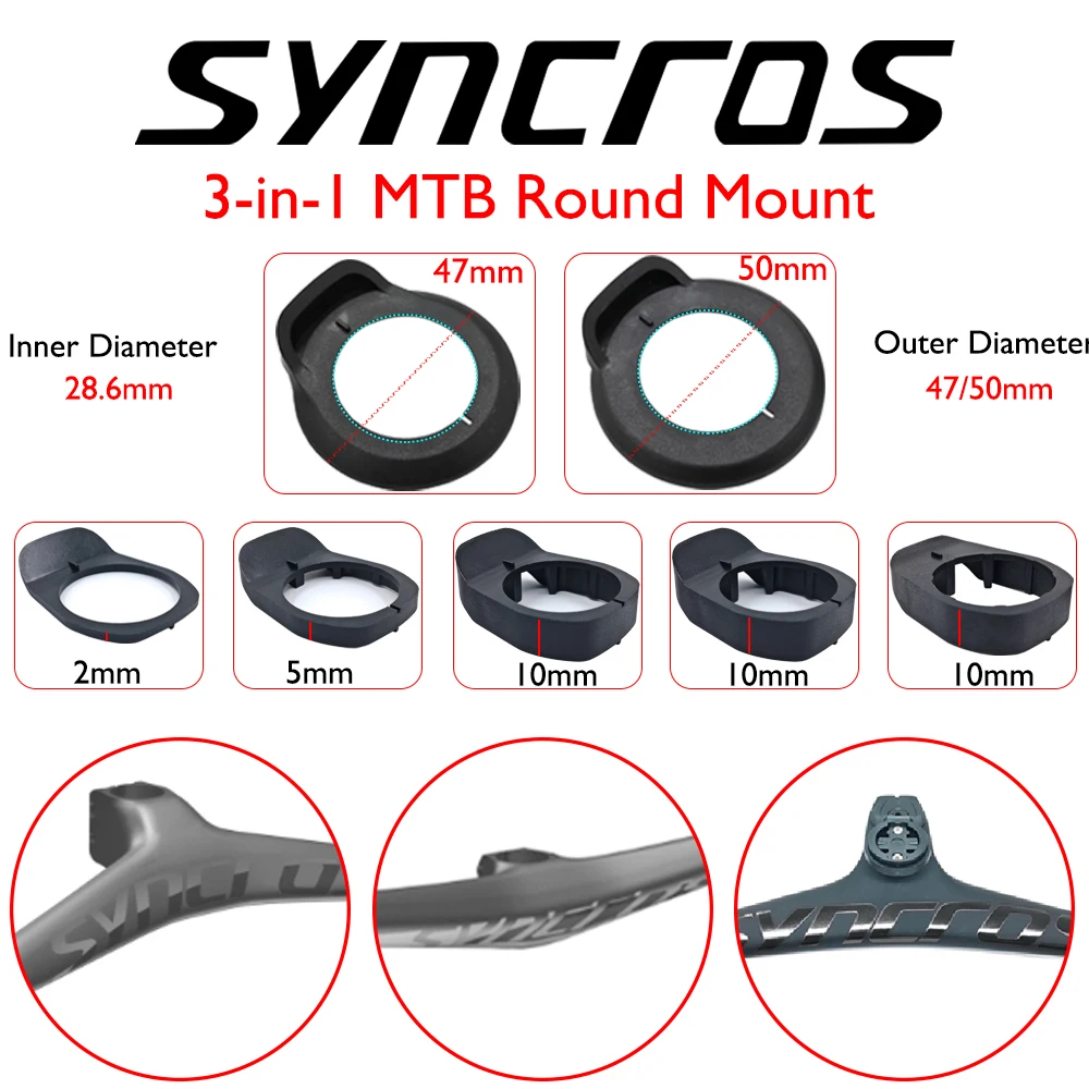 

SYNC-MTB round Base Headset High Carbon Resin 20g Fits SYNCROS FRASER HIXON IC MTB Integrated Cockpit 47/50mm Enduro XC Durable