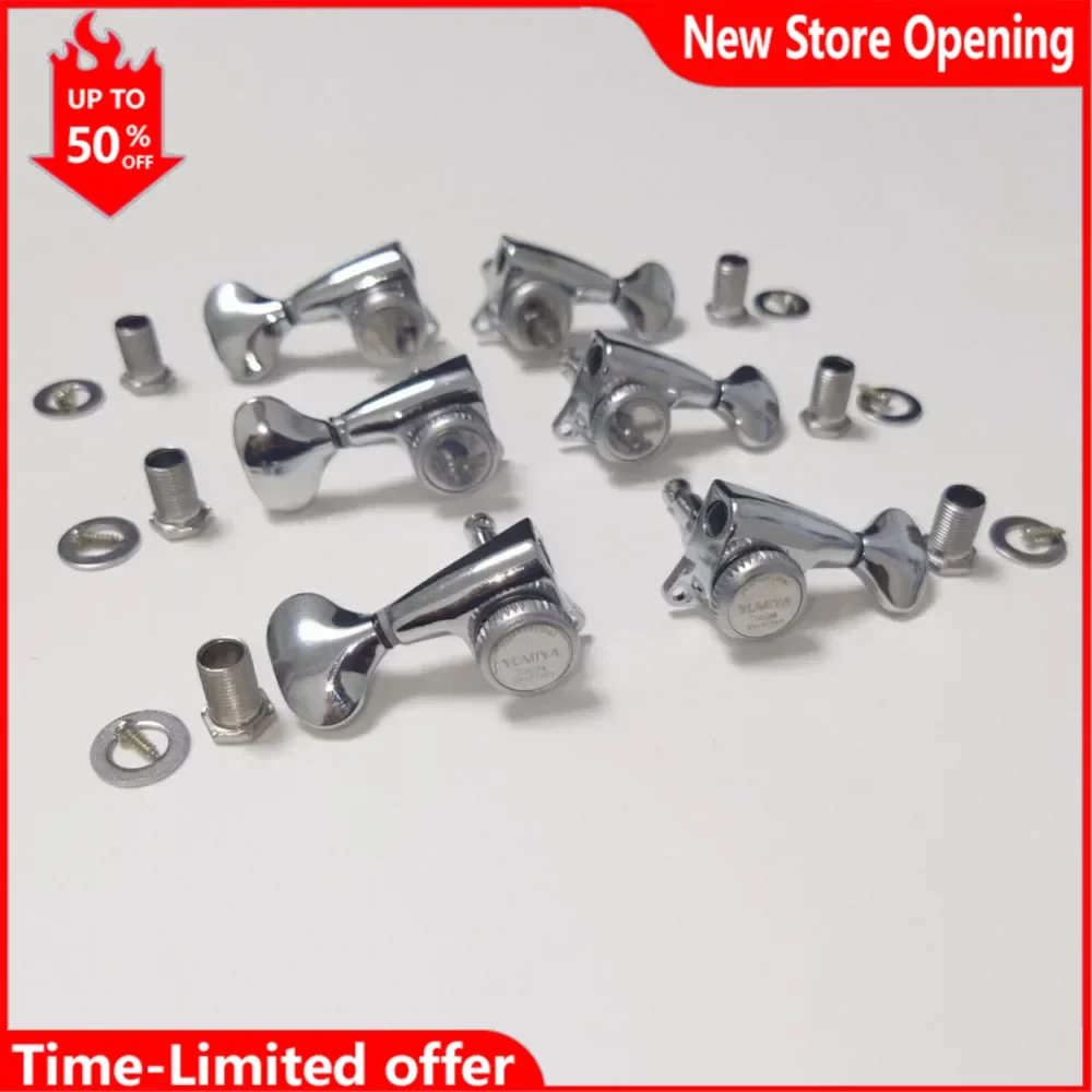 

3L3R Guitar Locking Tuners 1:21 Lock String Tuning Key Pegs Machine Head Chrome for 6 String 3L3R Guitar Guitar Parts