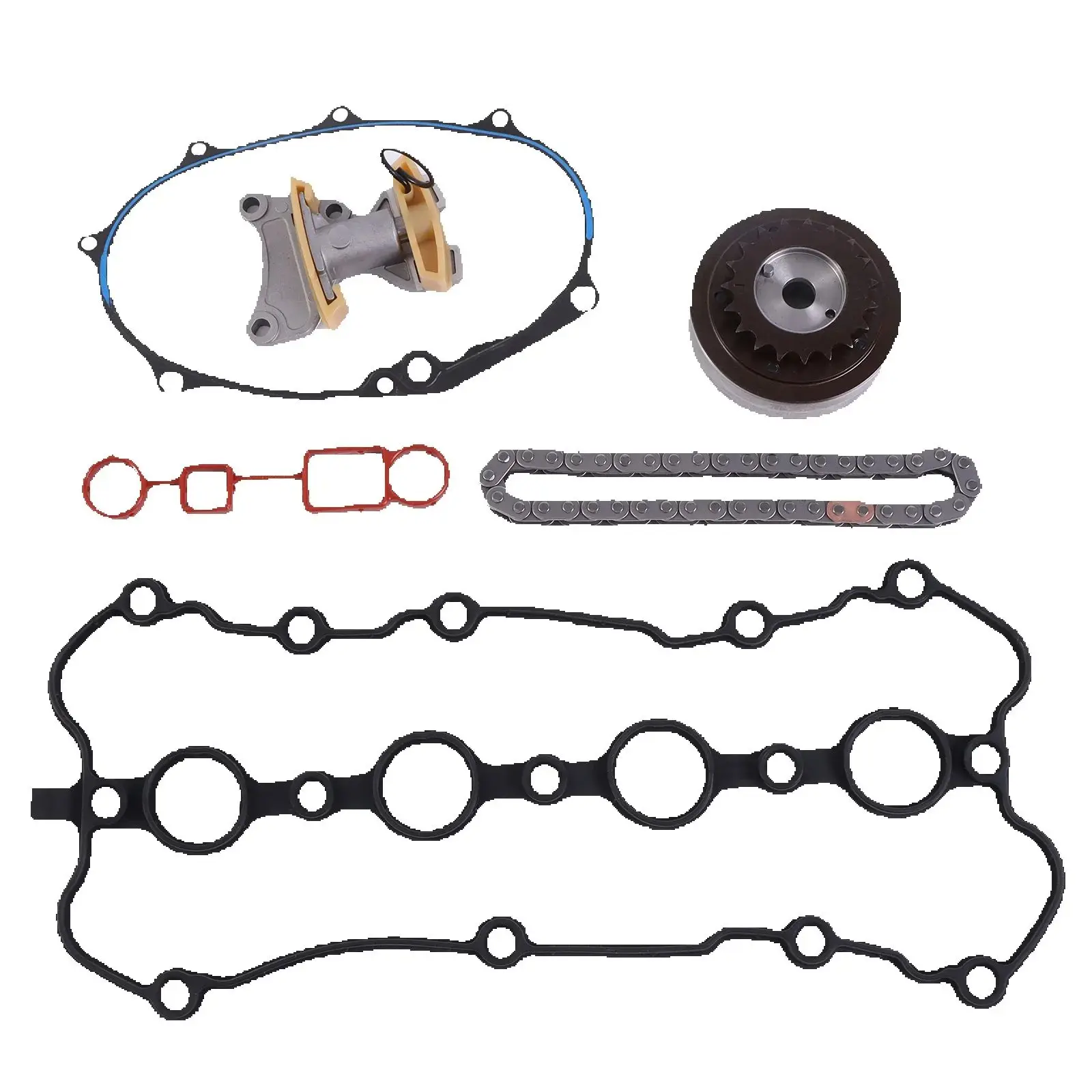 1Set Timing Chain Kit VVT Gear FOR Volkswagen Audi A3 A4 TT Eos Passat 2005-2010 BPY BWA 2.0L