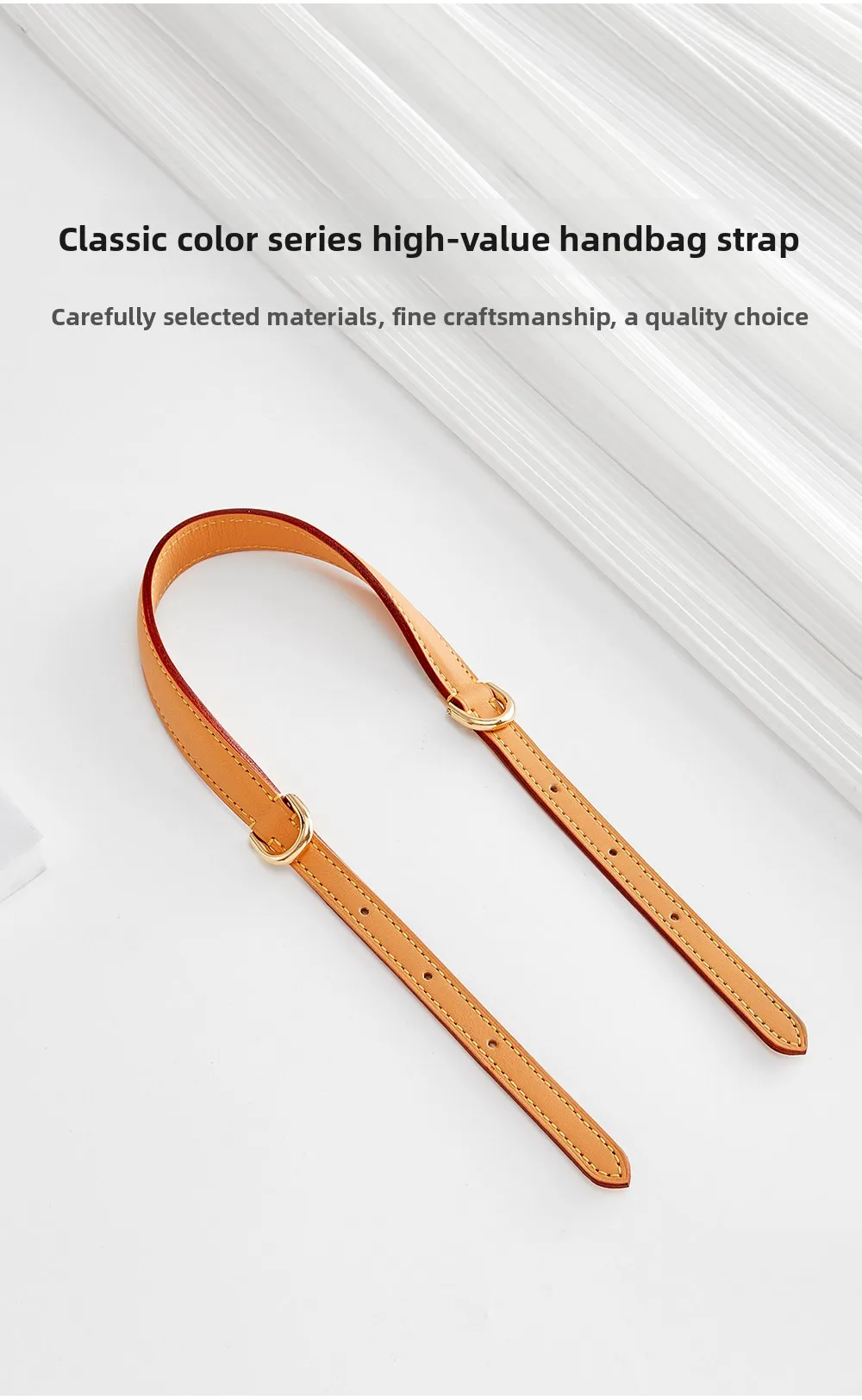 Adjustable Vachetta Leather Replacement Shoulder Strap For Carryall Nano Bag Crossbody Bag Strap Accessories