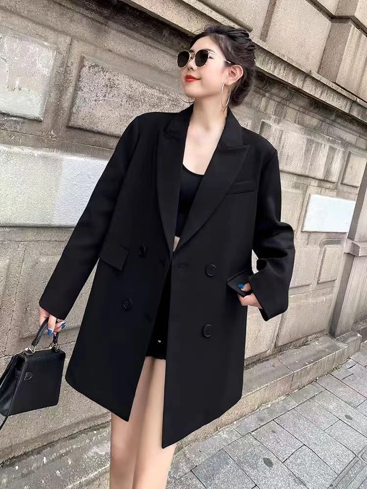 

Женский свободный крой, повседневный пиджак премиум-класса, весна-осень 2023, универсальный шикарный пиджак в корейском стиле