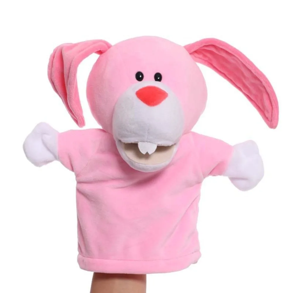 Regalos juguetes tranquilizadores marioneta de mano de animales educación temprana muñeca de mano de peluche pato cerdo marionetas de mano para padres e hijos
