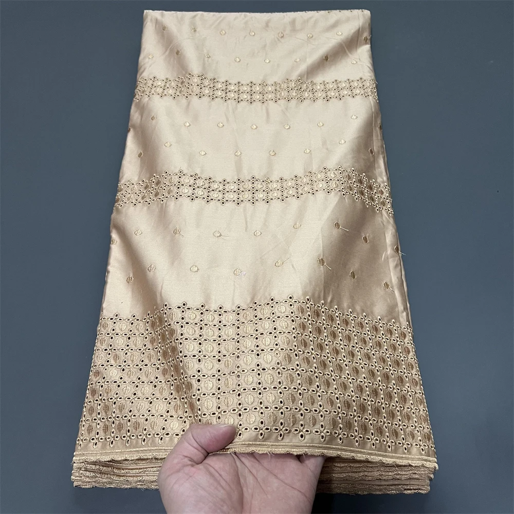 

Африканская нигерийская тюлевая кружевная ткань высокого качества 2025 года для шитья платья, дамасский хлопок, чистая вышивка, свадебная вечеринка, 5 ярдов hz1399