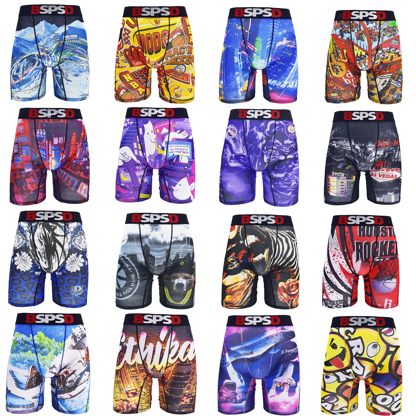 Men's Fashion Printed Pattern Panties - Boxer Shorts, Breathable and Comfortable Quick-Drying Stretch Panties, Sweatpants S-XXL