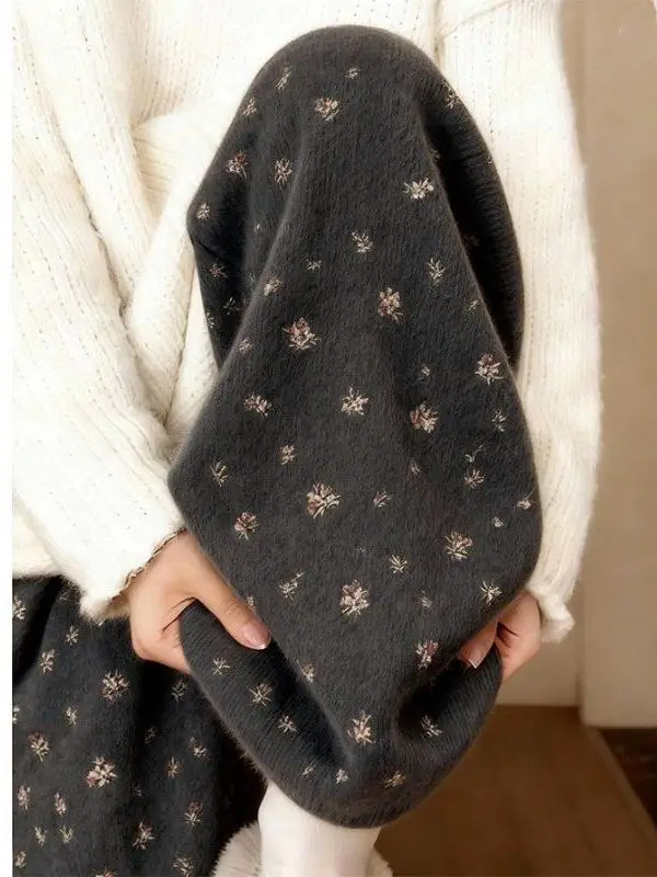 

Spring New Sle Casual Wide Leg Pants High Waist Floral Print Loose Fit Straight Cut Versatile Comfortable Slimming Effect