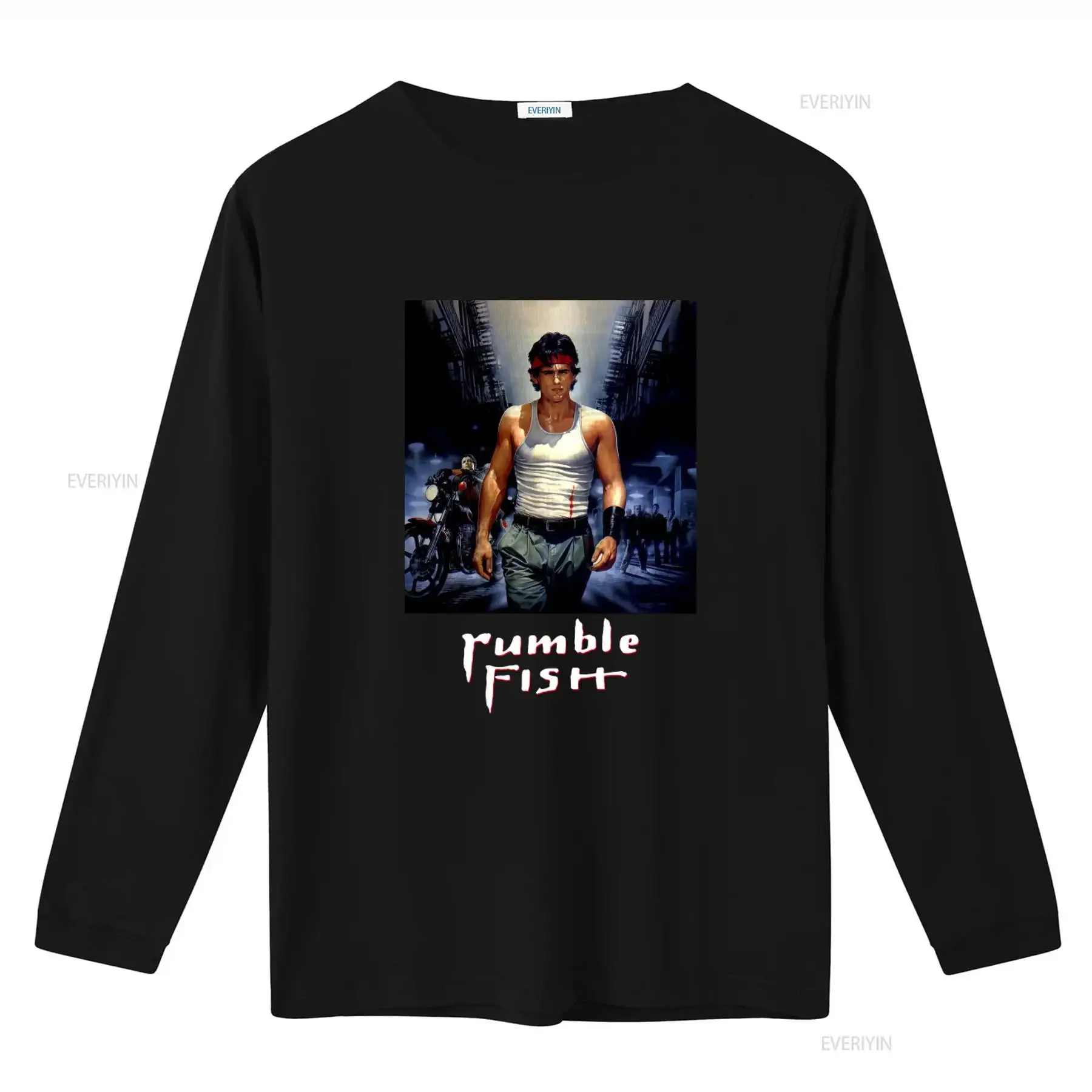 Rumble Fish Cult Movie T Shirt for Men All Sizes NEW vintage Washed fashion designer clothes homme Breathable Comfortable