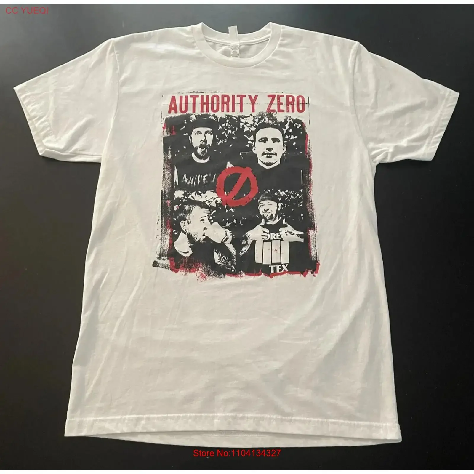 Authority Zero Band Retro World Tour Cotton White All Size T Shirt For Men BT262 vintage Washed Versatile designer clothes