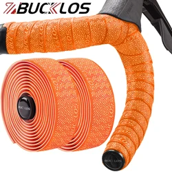 BUCKLOS Bike Handlebar Tape EVA PU Road Bicycle Handlebar Tape Anti-slip Shock Absorption Cycling Wrap End Plug Bike Accessories