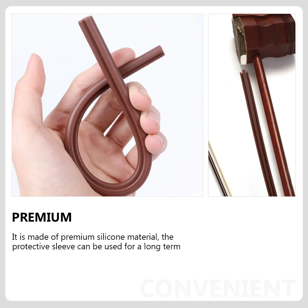 

2 Pcs Erhu String Guard Musical Instruments Part Protective Sleeve Stringed Accessory High Quality Silica Gel Cover for