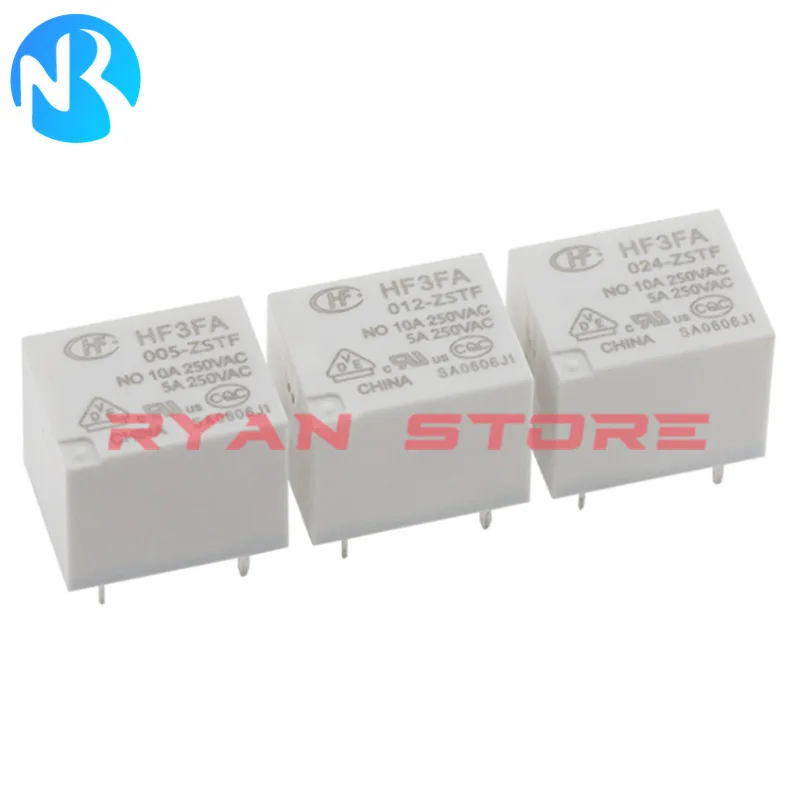 10pcs Relay HF3FA 005 012 024 ZSTF HF3FA-005 012 024-HSTF HF3FA -005- HST HF3FA -012-HST HF3FA-024-HST 4/5Pin DC5V 12V 24VDC