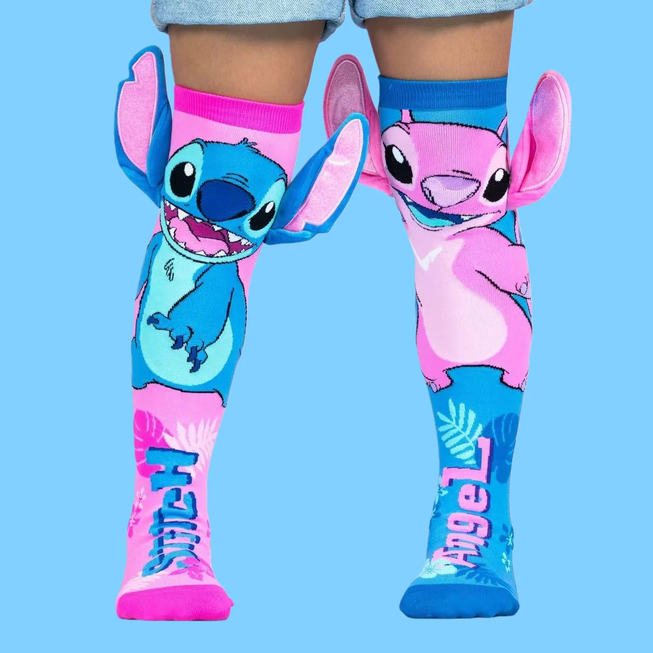 

1 Pair of Character Cartoon Long Socks with Ears - Unisex