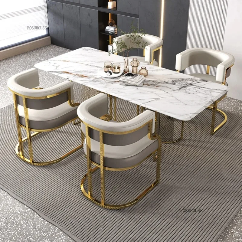 Cadeiras de jantar luxuosas italianas, para cozinha, salão de beleza, maquiagem, móveis para casa, designer nórdico, mesa de jantar
