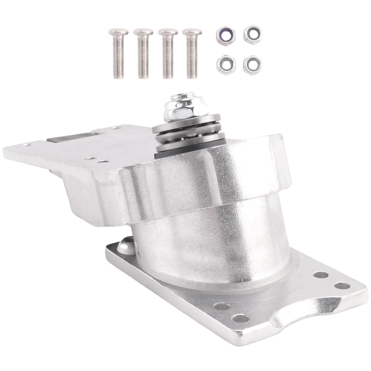 Llegada Surf Skate Trucks Aleación 7 pulgadas Land Tabla de surf Soporte para monopatín Base Negro C7 Puente Soporte de resorte, Plata XQ