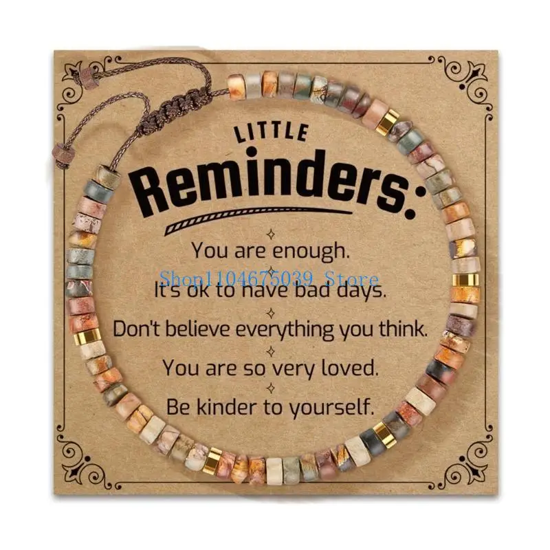 سوار حجري قابل للتعديل 5ASD بتصميمات يدوية فريدة وبطاقة مباركة مناسبة للهدايا في أعياد الميلاد للاستخدام اليومي #5