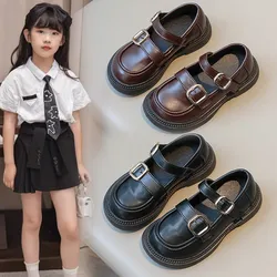 Girls' Loafers 2024 Spring New Children's Breathable Single Shoes Soft Sole Light Princess Korean Girl Leather Shoes