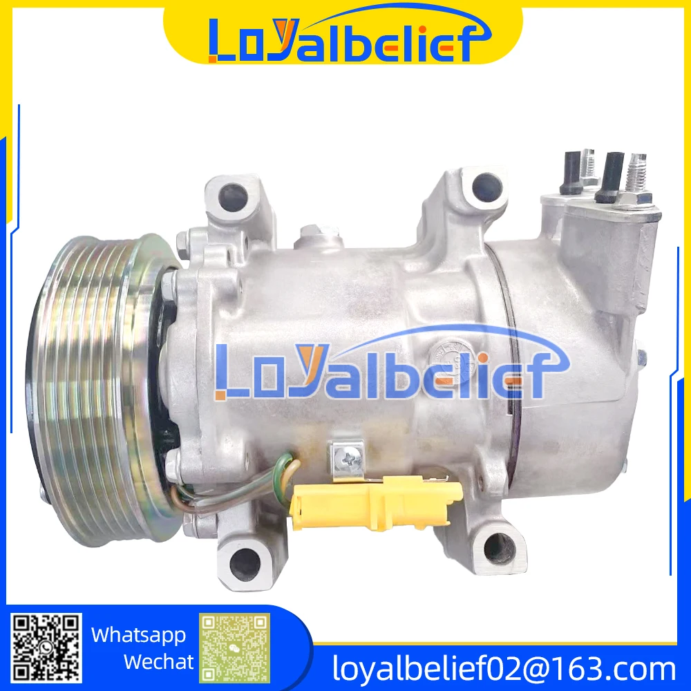 

Компрессор кондиционера переменного тока для PEUGEOT 206 307 6453KS 6453LF 6453LH 6453LN 9646273380 9646273880 6189501960 9671456680