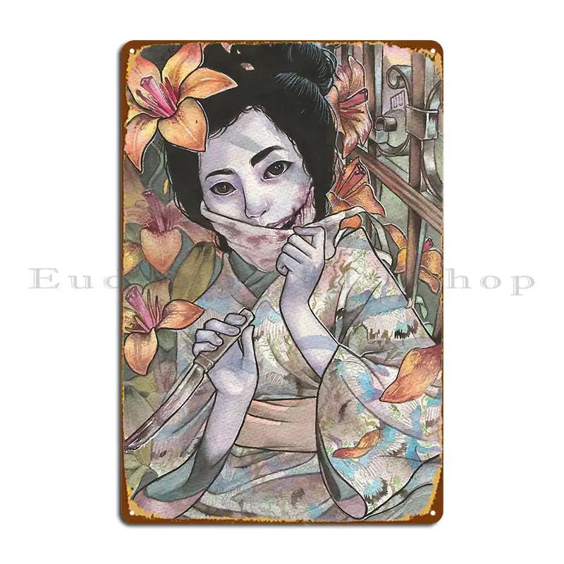Póster de placa de Metal Sayuri, decoración personalizada para pared del hogar, cartel de estaño para cine