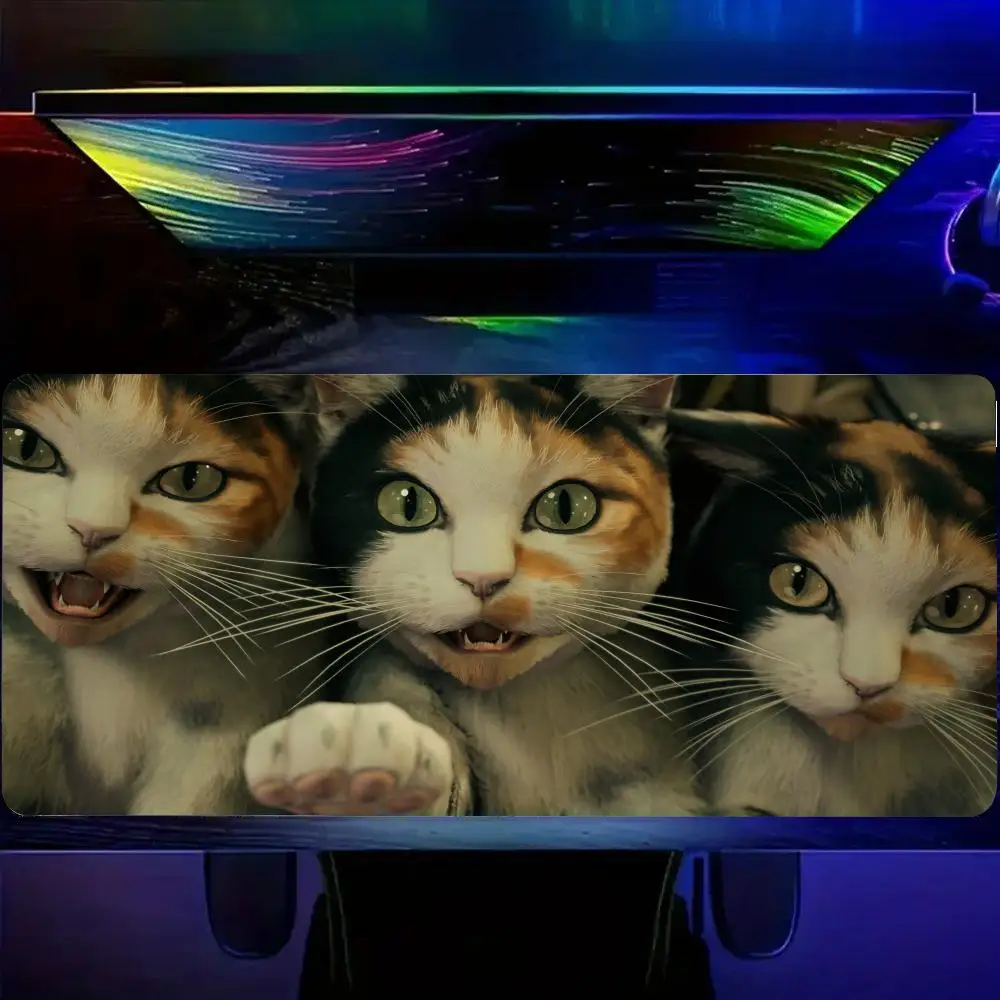 

Funny cat theme Mouse Pad Desk Mat - XXL Gaming Mousepad, Durable Rubber Base,Ideal for Office & Home Use,Large Mouse Pad