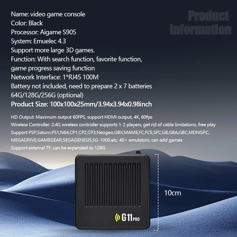 G11 Pro HD لعبة فيديو وحدة التحكم التوصيل والتشغيل الكمون المنخفض للغاية 4K HDMI مخرج متوافق مع وحدات تحكم مزدوجة لاسلكية 2.4G #4