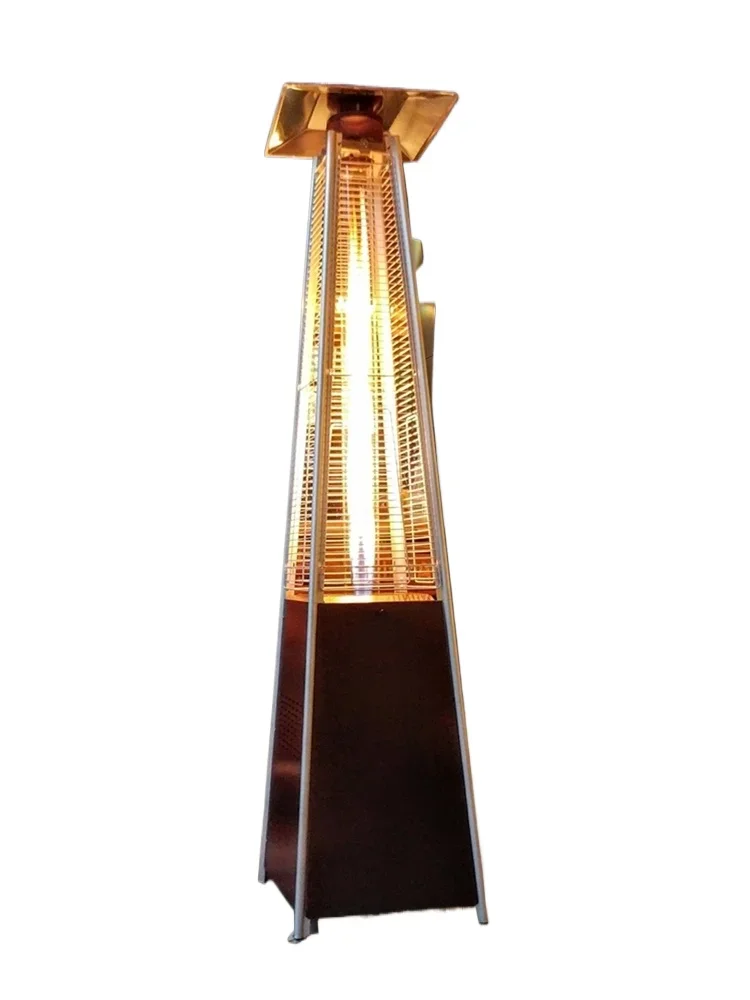 

Уличный обогреватель-печь для кемпинга, работающий на сжиженном или природном газе, с функцией освещения для сада