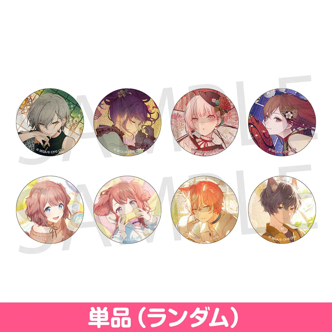 SEKAI PROJECT Game Vol. 38 C 25 Nightcore 25N LEO/NEED VBS Mizuki Mafuyu Honami Shiho Akito Minori Original Badge Pins