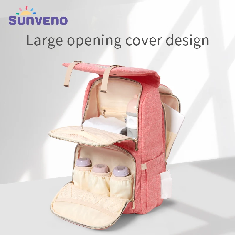 SUNVENO Fashion Diaper Bag Mommy Maternity Nappy Bag Large Capacity Travel Backpack Nursing Bag for Baby Care