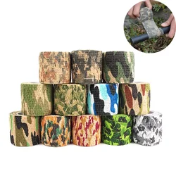 4.5m Outdoor Camouflage Invisible Tape Camo Form Reusable Self Cling Hunting Rifle Fabric Tape Wrap Camping Tool Fishing Tapes