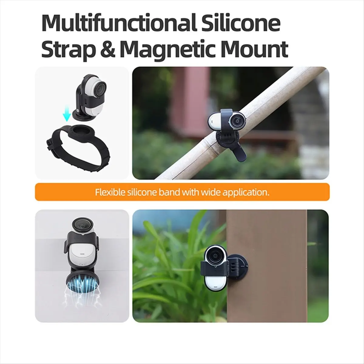 M85K  Flexible Strap Expansion Strap Magnetic Bracket for GO 3S/GO 3 Camera Accessories