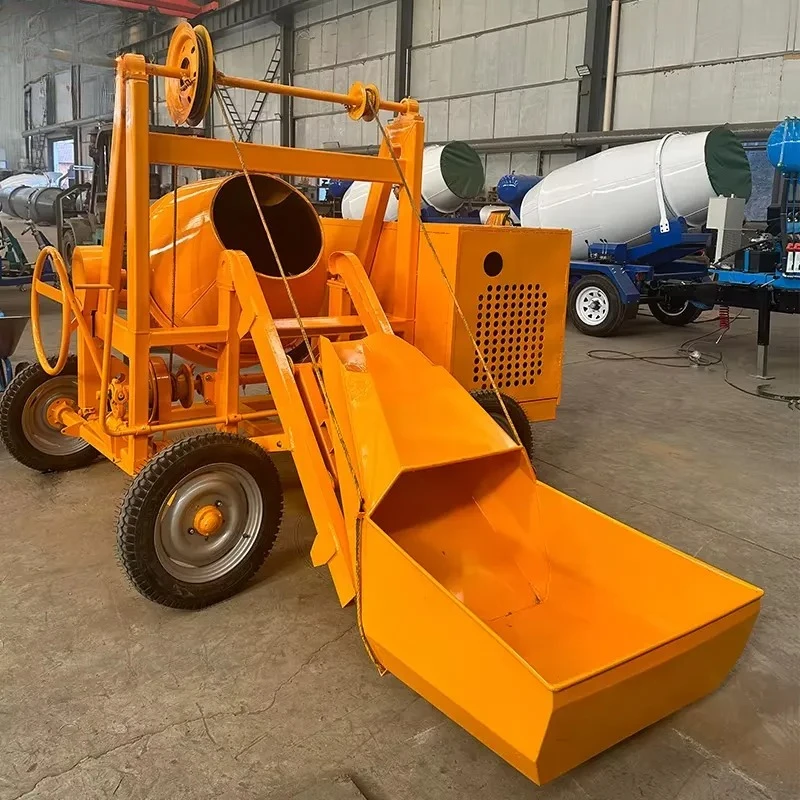 350L 500L 750L Diesel Detachable Cement Mixer Mini Self Loading Concrete Mixer